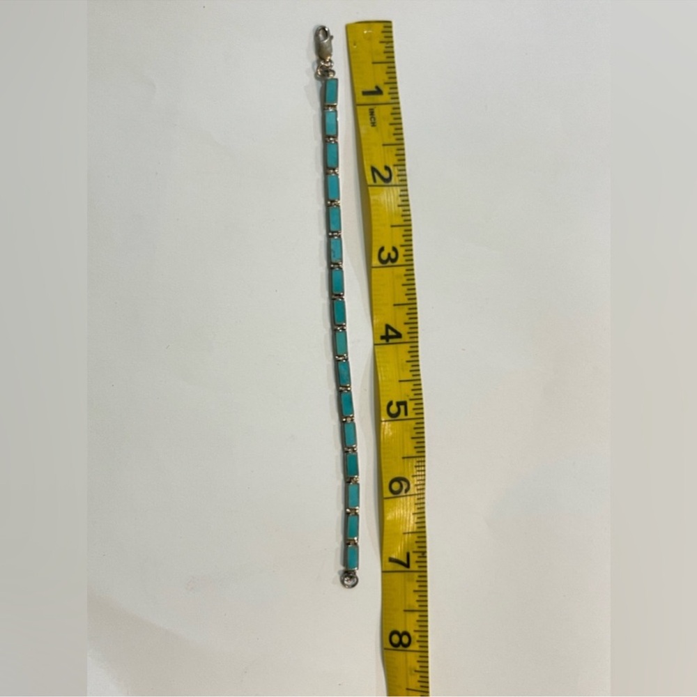 925 Starling Silver Lapiz Lazuli Bracelet - Picture 7 of 7